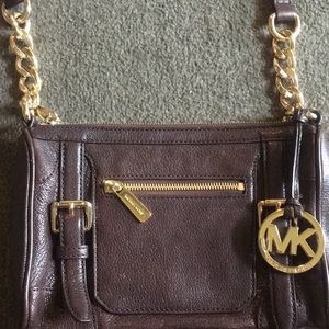Michael Kors large leather crossbody bag